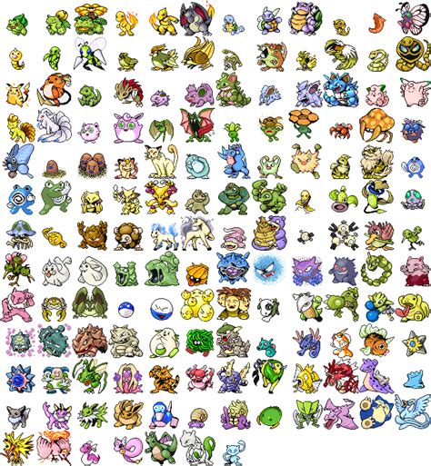 pokemon sprite gallery|pokemon list with pictures.